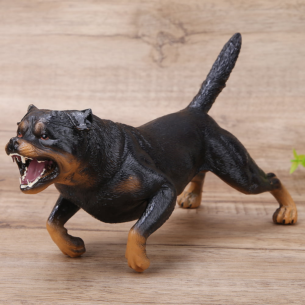 Roaring Rottweiler Dog Figure Puppy Model Toy Collector Decor Kid Education Toys