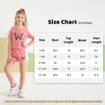 thumbnail image 3 of Uccdo Girls Summer Sports Tracksuits, Teenager Little Girls Casual T-shirts Top & Shorts Activewear Set, 2 Pieces, Size 5-14 Years, 3 of 8