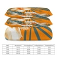 thumbnail image 2 of 3 Pcs Soft Bedding Set, Includes 1 Duvet Cover with Zipper And 2 Pillow,Shams Hawaiian Hibiscus Garden Orange Flowers Full(79"×90"), 2 of 8