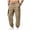 Khaki, variant on Men Windproof Ripstop Outdoor Cargo Pants Multi Secure Pockets Industrial Work Trousers S-3XL