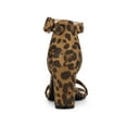 thumbnail image 3 of BLISSFUL STEP Women's Shoes Ankle Strap Block Heel Buckle Open Toe Sandals Leopard 7.5, 3 of 8