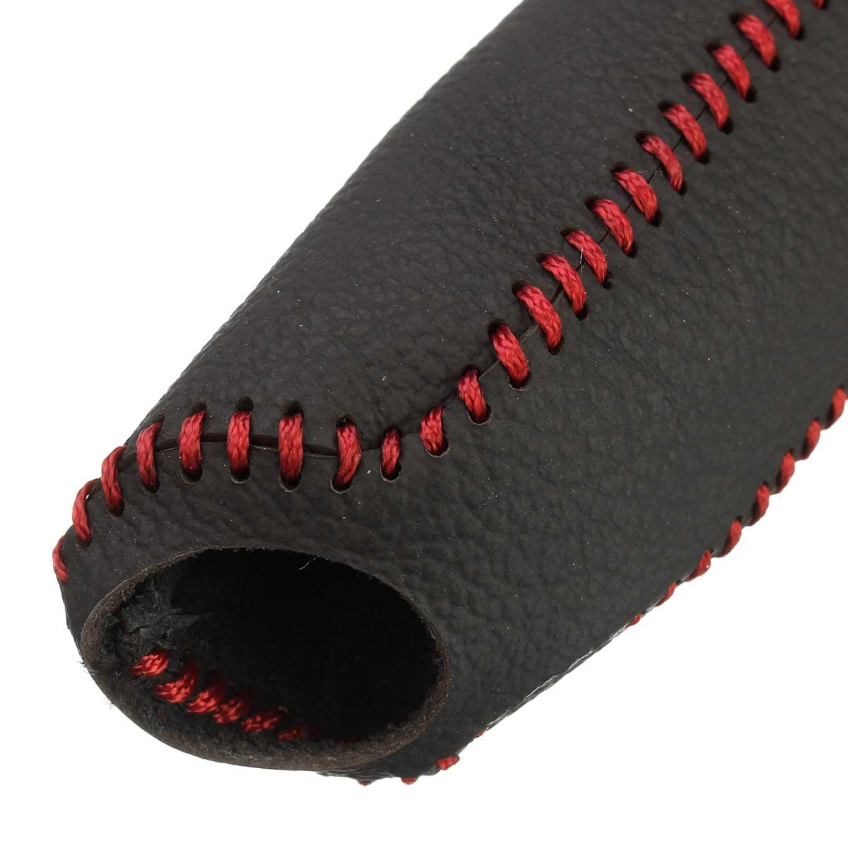 Leather Hand Brake Cover Protective Sleeve For Honda Civic 04-11 Red Stitching