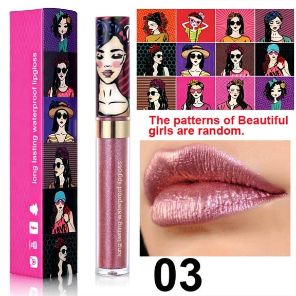 Pearlescent Lip Gloss,Waterproof & Kiss-Proof Shimmer,Full-Coverage Multichrome For Long Lasting All Day Wear