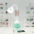 thumbnail image 4 of OttLite Mood LED Desk Lamp with Color Changing Base – Charging USB Port, Touch Activated Controls, Flexible Neck, Clear Sun LED Light, for Work, Study, Reading, White, 4 of 9