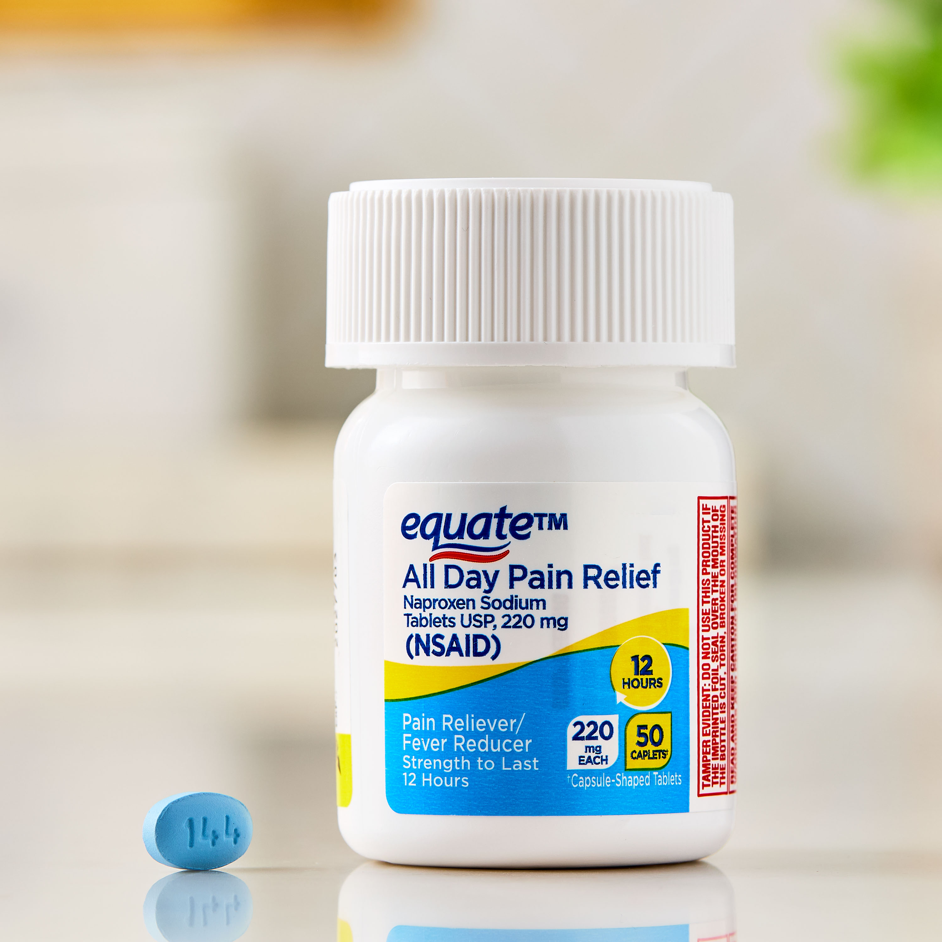 Tabletas Equate de naproxeno sódico para alivio del dolor todo el día, 220 mg, 50 unidades, comparar con ingrediente activo de tabletas Aleve 2