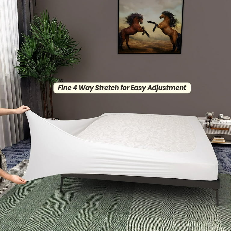 HNB Store Box Spring cover Upgrade Your Mattress with our Olympic Queen Size Box Spring Cover Upto 18 Deep White
