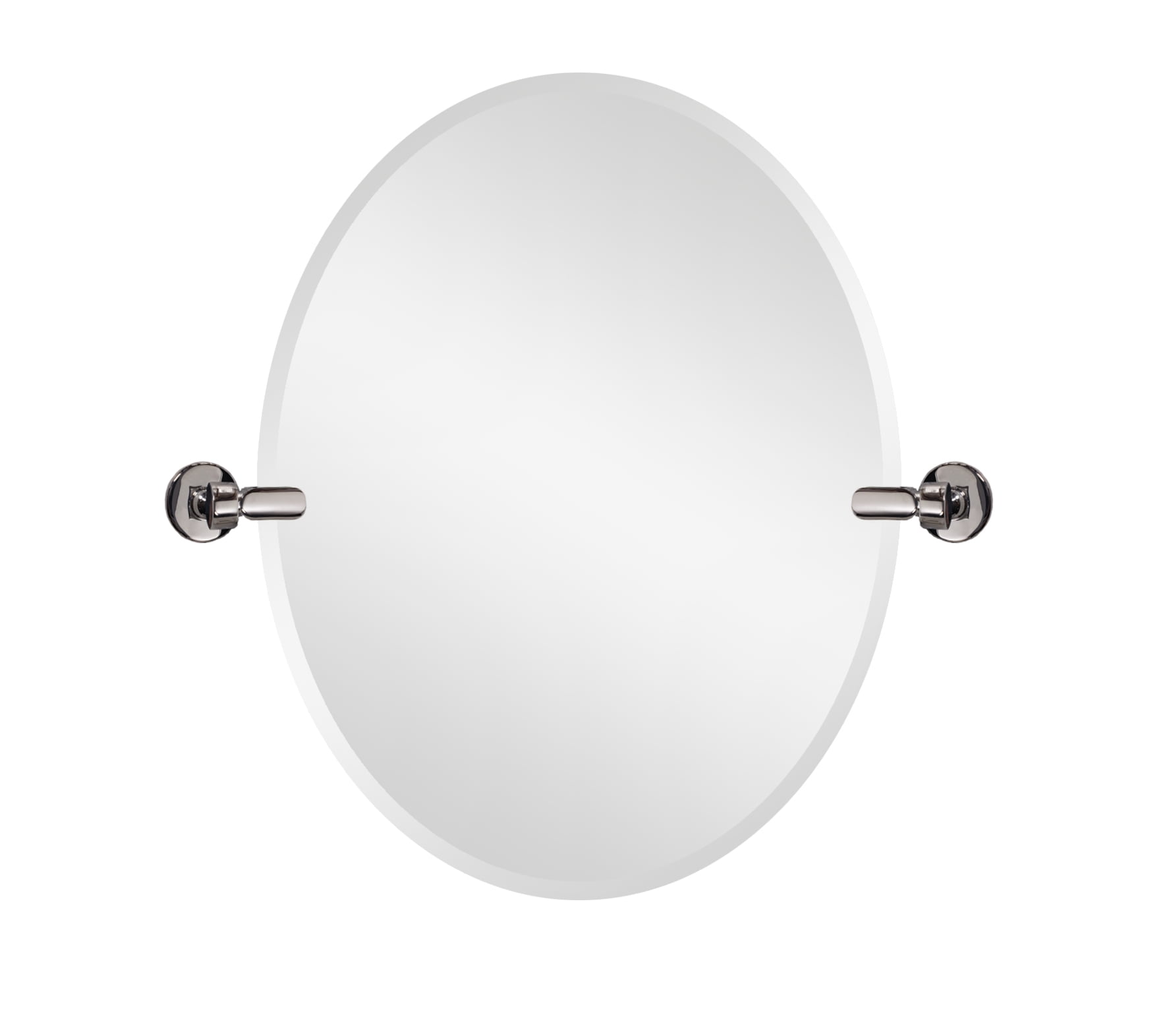 21in. x 24in. Tilton Lily Oval Frameless Tilt Vanity Mirror in Chrome