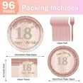 thumbnail image 5 of JESTAR 18th Birthday Party Supplies Plates and Napkins Sets, 96 Pieces, 5 of 7