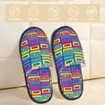 thumbnail image 2 of House Slippers for Women Men - Cassette Tapes Lightweight House Shoes Fuzzy Slippers, Soft Slip-On Cozy House Slippers for Woman Indoor Outdoor, 2 of 7