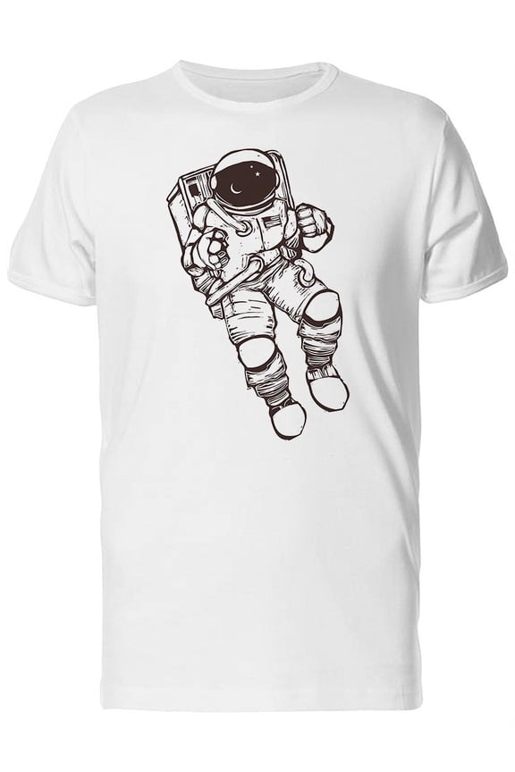 Usa Astronaut In A Space Suit T-Shirt Men -Image by Shutterstock, Male Large