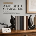 thumbnail image 6 of Hippo Bookends, Heavy Resin Animal Book Holders, Creative Yoga Hippo Statue — Resin Handstand Animal Figurine for Bookshelves, Desks, Offices, and Home Decor, 6 of 6