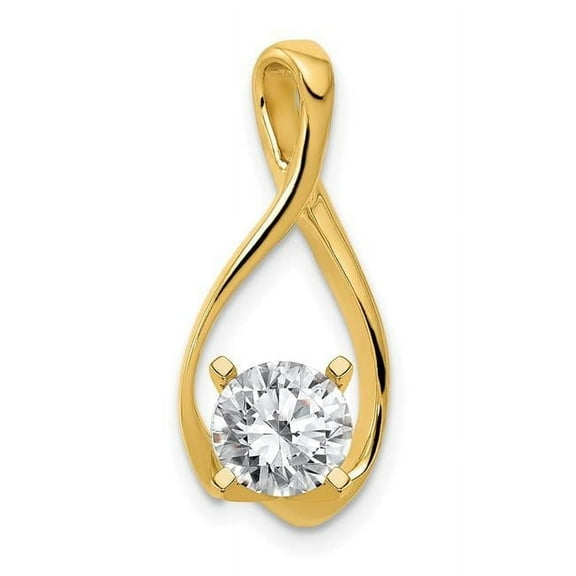 Finest Gold 14K Fancy Peg Set Slide Mounting Pendant