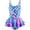 czb# Sky Blue37, variant on Huowey Toddler Girls One Piece Swimsuit Backless Round Neck Cross Strap Plaid Print Swimwear With Tiered Pleated Tutu Skirt Onesize Comfy Soft Stylish Summer Beachwear,Blue,6-7 Years