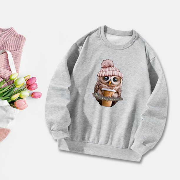 Sudadera de mujer Sudadera con capucha Casual Otoño Invierno Sudadera estampada Sudadera con cuello redondo para oficina Caminar Desplazamientos , S S
