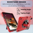 thumbnail image 6 of Dteck for iPad Air 11 inch 7th (M3) 2025 / 6th (M2) 2024, Heavy Duty Shockproof Protective Case Stand and Hand/Shoulder Strap for iPad Air 6th Generation Cover with Pen Holder, Red, 6 of 11