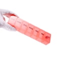 thumbnail image 6 of Unique Bargains 1 Pc 7 Grids Single Row Pill Case Waterproof for Travel Clear Orange, 6 of 6