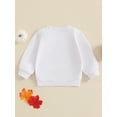 thumbnail image 4 of Suealasg Little Boys Girls Fall Winter Sweatshirt 6M 1T 2T 3T 4T 5T Kids Long Sleeve Ghost Embroidery Pullovers Tops Halloween Clothes for Toddler Boys Girls, 4 of 8