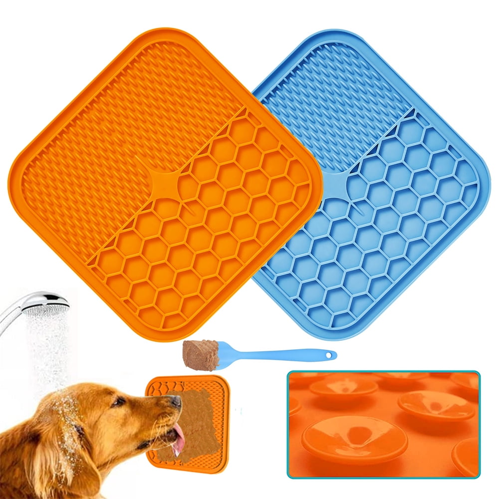 KILIN Dog Lick Pad,Boredom & Anxiety Reducer,Snuffle Mat for Dogs,Dog  Puzzle Toys,Dog Food Mat with Suction Cups,Alternative to Slow Feeder Dog  Bowls,Calming Mat for Bathing,Grooming,and Nail Trimming Small Blue