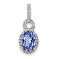 thumbnail image 5 of 14K White Gold Tanzanite Diamond Pendant, 5 of 7