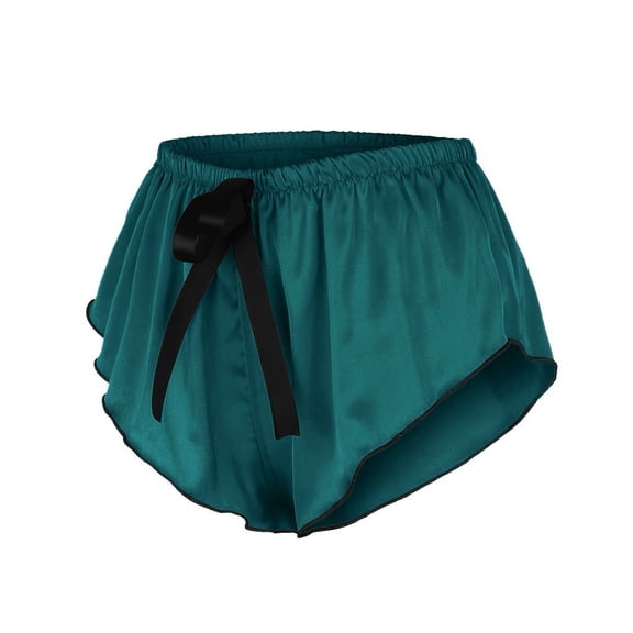 IMENGL Lingerie for Women Babydoll Silk Satin Floral Lace Pajamas Shorts S-XXXL Charming Nightdress Women's Underwear,Green