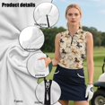 thumbnail image 6 of KEIAHUAN Running Wild Horse V Neck Golf Tops for Women Lightweight Athletic Shirts Comfortable Elegant Sleeveless Tennis Shirts Racerback Tennis Tops with Pockets, 6 of 7