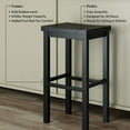 thumbnail image 4 of Now Furniture 30" Bar Stool, Wooden Backless Bar Height Kitchen Stool, Black, 4 of 8