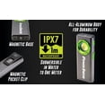 thumbnail image 3 of POWERSMITH 1200 Lumen Rechargeable Work Light with Metal Housing, Magnetic Pocket Clip, USB-C Charging Cable, IPX7 Waterproof, and 2 Year Warranty (PLR12F2S), 3 of 11