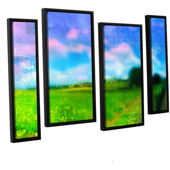 ArtWall Greg Simanson "Homeland" 4-Piece Floater Framed Canvas Staggered Set