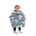 thumbnail image 4 of Wearable Blanket Hoodie for Adults Sherpa All Patterns Oversized Sweatshirt Blanket with Pockets, 4 of 6