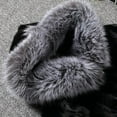 thumbnail image 6 of SBYOJLPB Women Winter Coat Jacket Luxury Faux Fox Fur Coat Slim Long Sleeve Collar Coat Faux Fur Coat Overcoat Black 14(XXXL), 6 of 8