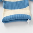 thumbnail image 5 of Atogsazn Toddler Boys Knitted Sweaters Kids Long Sleeve Pullover Sweatshirt Fall Winter Clothing Striped Tops Blue 3-4 Years Fashion, 5 of 7