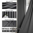 thumbnail image 7 of Deconovo Thermal Blackout Curtains with Back Tab for Living Room, Dark Gray, 2 Pieces, 38"x84", 7 of 7