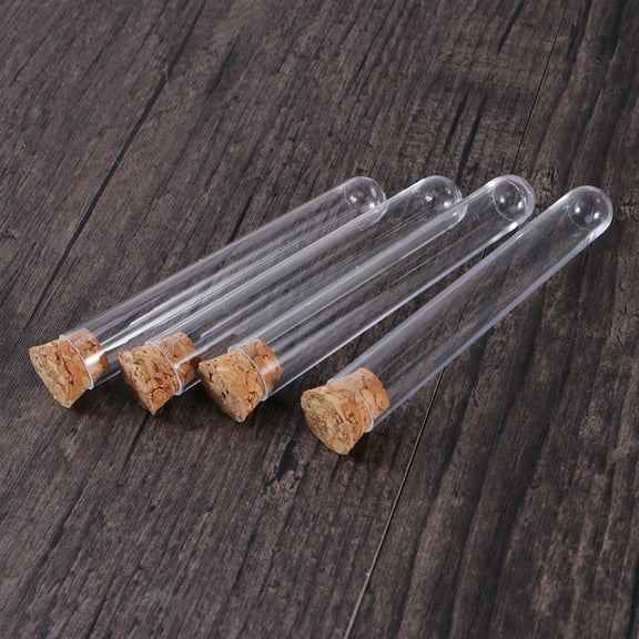 MLINS 100 Pcs Shot Tubes for Clear Container with Lid Plastic Test