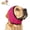 Rose red, variant on Noise Cancelling Ear Wrap, Dog Ear Muffs Noise Protection Firework Thunder Vacuum, Dog Head Wrap, Adjustable Dog Ear Protection Wrap for Dog Bathing Grooming Thunder Storm (Pink, Large)