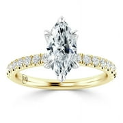 OM-RE Solitaire G Diamond Engagement Ring, 2 ct, 14k Gold
