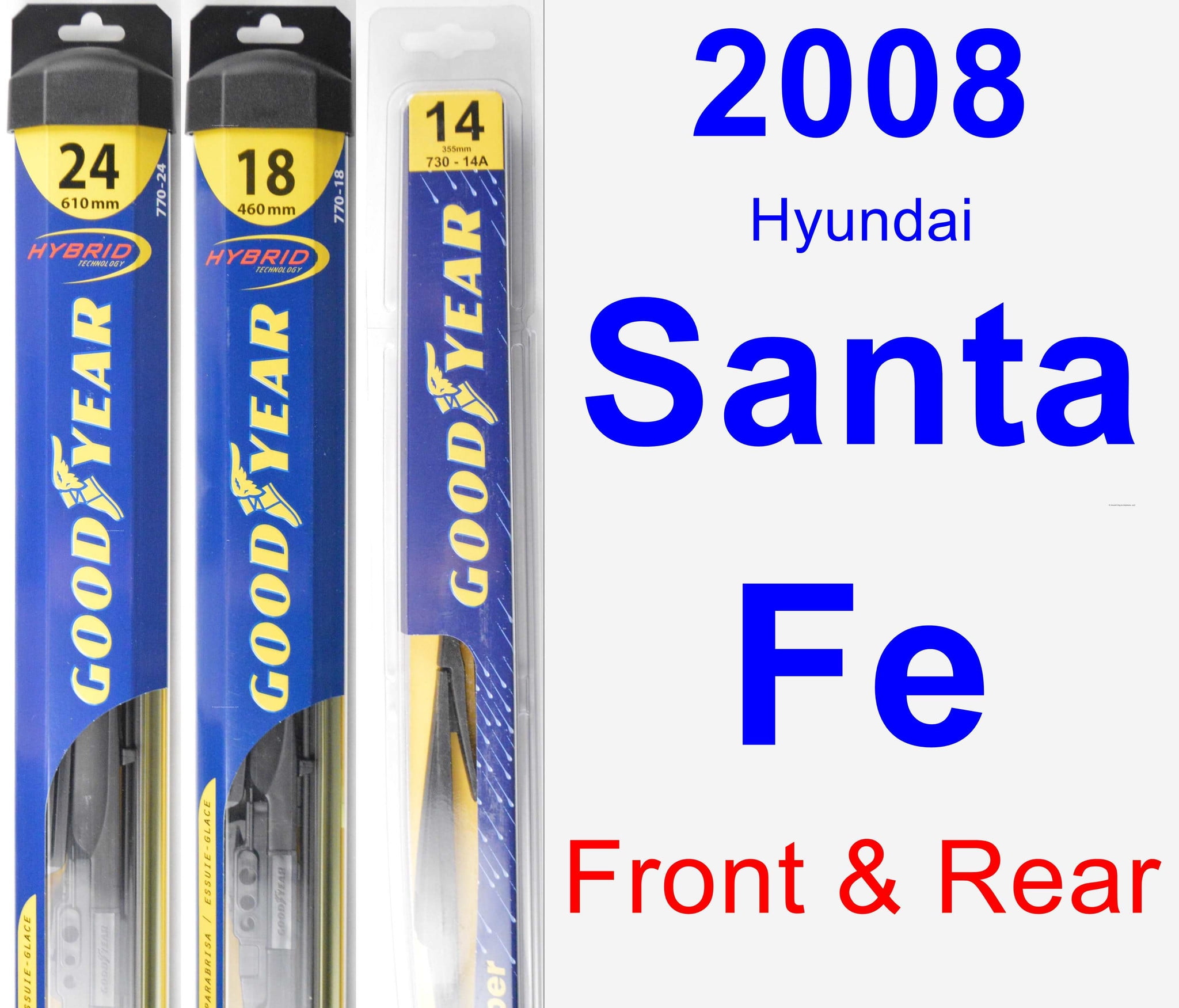 13 Inch Aero-D Flat Rear Wiper Blade Windscreen Part For Hyundai Santa Fe 99-06