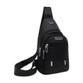 thumbnail image 2 of OutDoor Travel Fashion Mens CrossBorder Small Chest Polyester Shoulder Bag Trend Leisure. black, 2 of 6