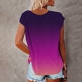 thumbnail image 5 of T Shirts For Women Womens Tops Hat Sleeve Vest V Neck Printed Casual Loose Top T Shirt, 5 of 6