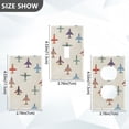 thumbnail image 7 of Yayeee Toggle Light Switch Wall Plate 1-Gang 4.5"x2.7" Home Decorative Outlet Cover, Beige Cartoon Planes Pattern, 7 of 7