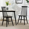 thumbnail image 2 of Duhome Dining Chairs Set of 4, Wood Dining Room Chairs Slat Spindle Back Kitchen Chairs Windsor Chairs Farmhouse Chairs, Black, 2 of 10