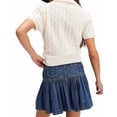 thumbnail image 2 of Women'S Denim A-Line Pleated Skirt Casual High Waisted Ruffle Flared Mini Skirts XL, 2 of 8