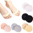 thumbnail image 1 of 5 Pairs Toe Topper Liner Socks Sponge Cushion No Show Women's Toeless Half Socks, 1 of 5