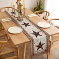 thumbnail image 3 of Texas Star Vintage Table Runner 120 Inches Long Farmhouse Dress Scarves, Bless Our Home Western Stars Country Dining Tablerunner for Coffee Table/Kitchen Island/Party Décor, 13" x 120", 3 of 8