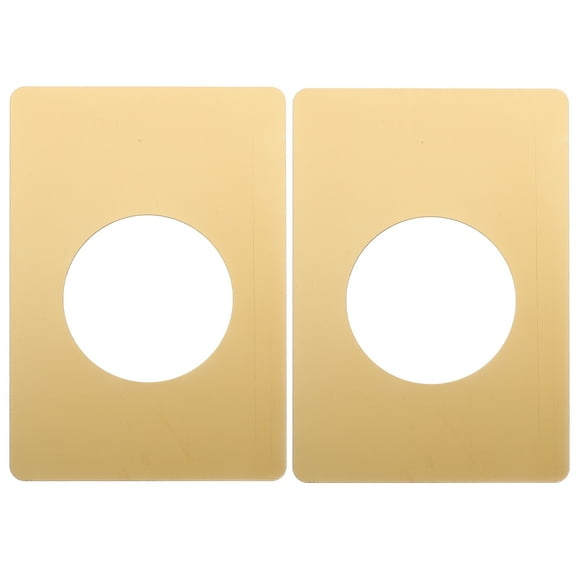 Set of 2 Golden Stainless Steel Door Cover Plates for Home Use, Repair Board for Door Knobs