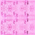 thumbnail image 1 of Ahgly Company Indoor Square Abstract Pink Modern Area Rugs, 3' Square, 1 of 4
