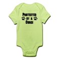 thumbnail image 1 of CafePress - Protected By A Corgi Body Suit - Baby Light Bodysuit, 1 of 1