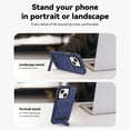 thumbnail image 2 of Magnetic for iPhone 14 Plus Premium PU Leather Case,Built-in Invisible Stand [Compatible with Magsafe] Protective Slim Kickstand Phone Cover Compatible with iPhone 14 Plus, Blue, 2 of 10