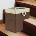 thumbnail image 6 of Staircase Baskets with Handles Stair Tidy Basket Modern Stair Storage Foldable Staircase Basket Stair Step Basket for Office Decor Stairway brown, 6 of 8
