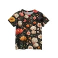 thumbnail image 3 of CCRFTGI Cute Tops for Kids Girls Size 7 Big Sister Outfit Short Sleeve Novelty Animal Print Tops Dressy Casual Round Neck Tee Top Light Green 12-13 Years, 3 of 4