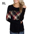 thumbnail image 4 of T-shirt à Manches Longues à Manches Longues pour Femmes Chemise Ample Style Col Rond T-shirt à Manches Longues, 4 of 5